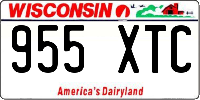 WI license plate 955XTC