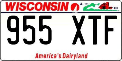 WI license plate 955XTF