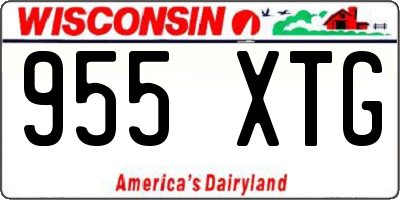 WI license plate 955XTG