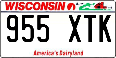 WI license plate 955XTK