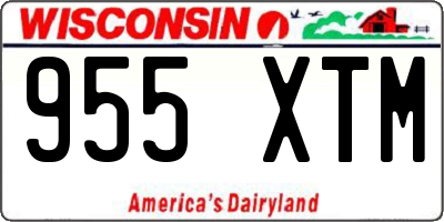 WI license plate 955XTM