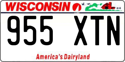 WI license plate 955XTN