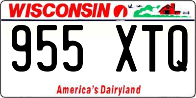 WI license plate 955XTQ