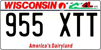 WI license plate 955XTT
