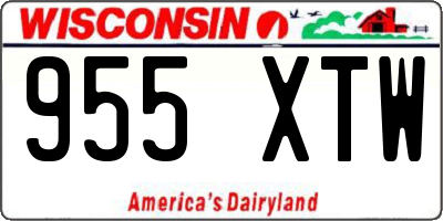 WI license plate 955XTW