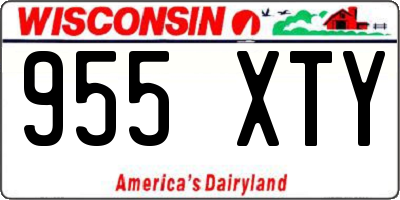 WI license plate 955XTY