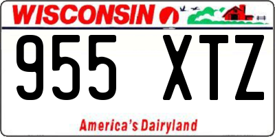WI license plate 955XTZ