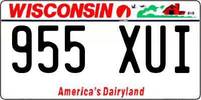 WI license plate 955XUI