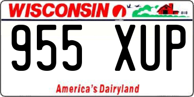 WI license plate 955XUP