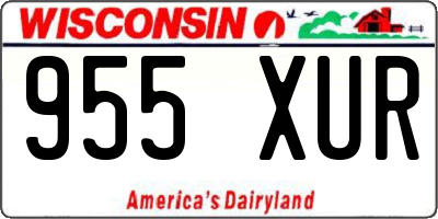 WI license plate 955XUR