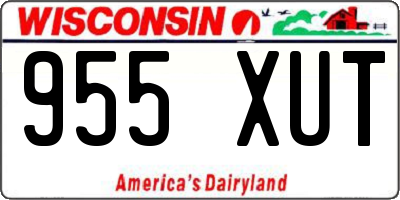 WI license plate 955XUT