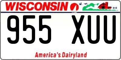 WI license plate 955XUU