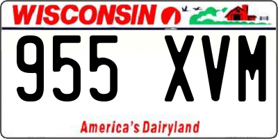 WI license plate 955XVM