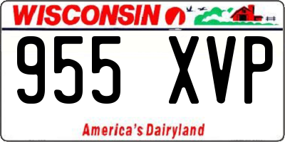 WI license plate 955XVP