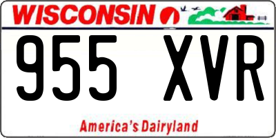 WI license plate 955XVR