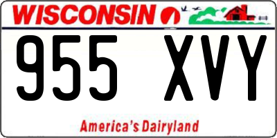 WI license plate 955XVY