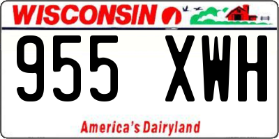 WI license plate 955XWH