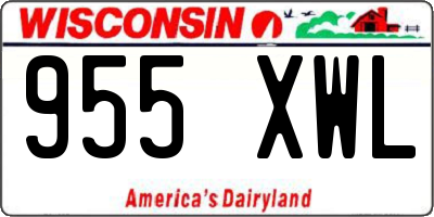 WI license plate 955XWL