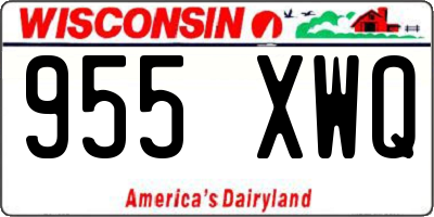 WI license plate 955XWQ