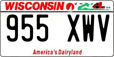 WI license plate 955XWV