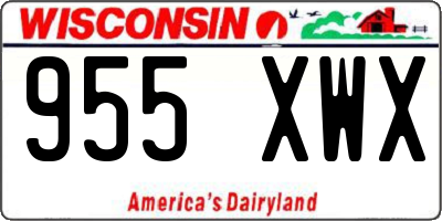 WI license plate 955XWX