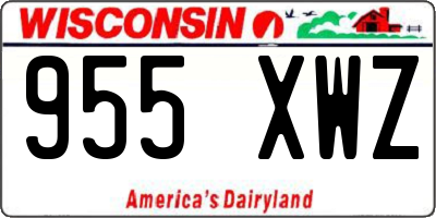 WI license plate 955XWZ