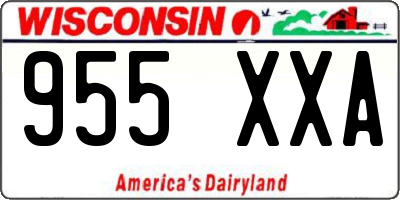 WI license plate 955XXA