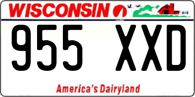 WI license plate 955XXD