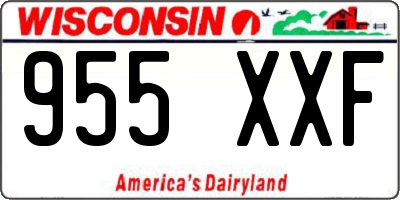 WI license plate 955XXF