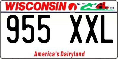 WI license plate 955XXL