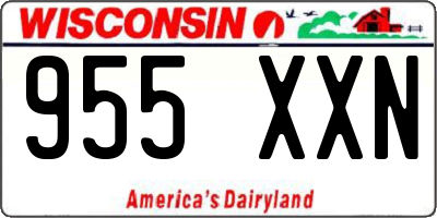 WI license plate 955XXN
