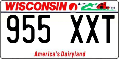 WI license plate 955XXT