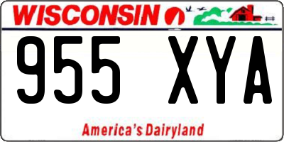 WI license plate 955XYA