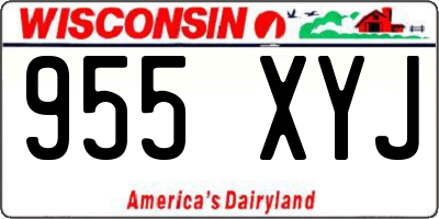 WI license plate 955XYJ