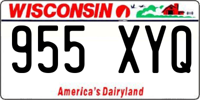 WI license plate 955XYQ