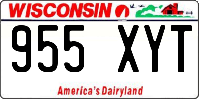 WI license plate 955XYT