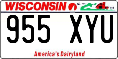 WI license plate 955XYU
