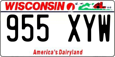 WI license plate 955XYW