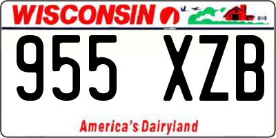 WI license plate 955XZB