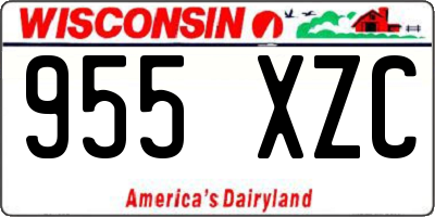 WI license plate 955XZC