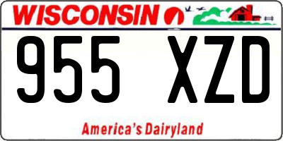 WI license plate 955XZD