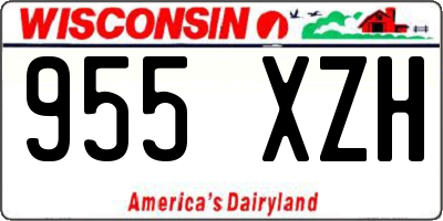 WI license plate 955XZH