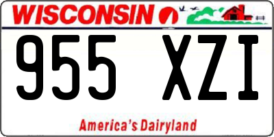 WI license plate 955XZI