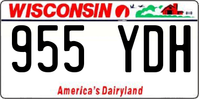 WI license plate 955YDH