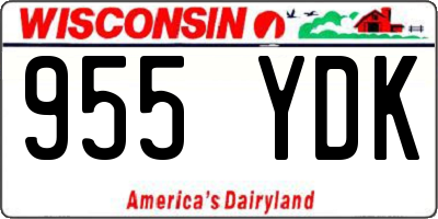 WI license plate 955YDK