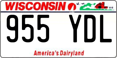 WI license plate 955YDL