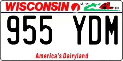 WI license plate 955YDM