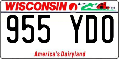 WI license plate 955YDO