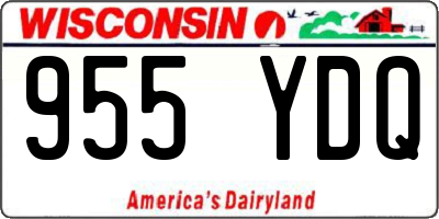 WI license plate 955YDQ