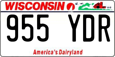 WI license plate 955YDR